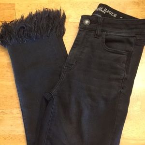 Fringe bottom jeans